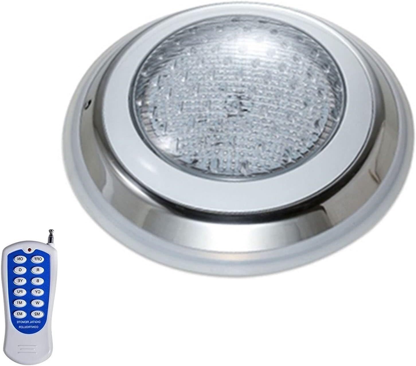 LED-Poolleuchte, Unterwasserlampe, für Brunnen mit Fernbedienung, Unterwasserbeleuchtung, RGB für Außenbereich, Garten, Pool (35 W (12 V))
