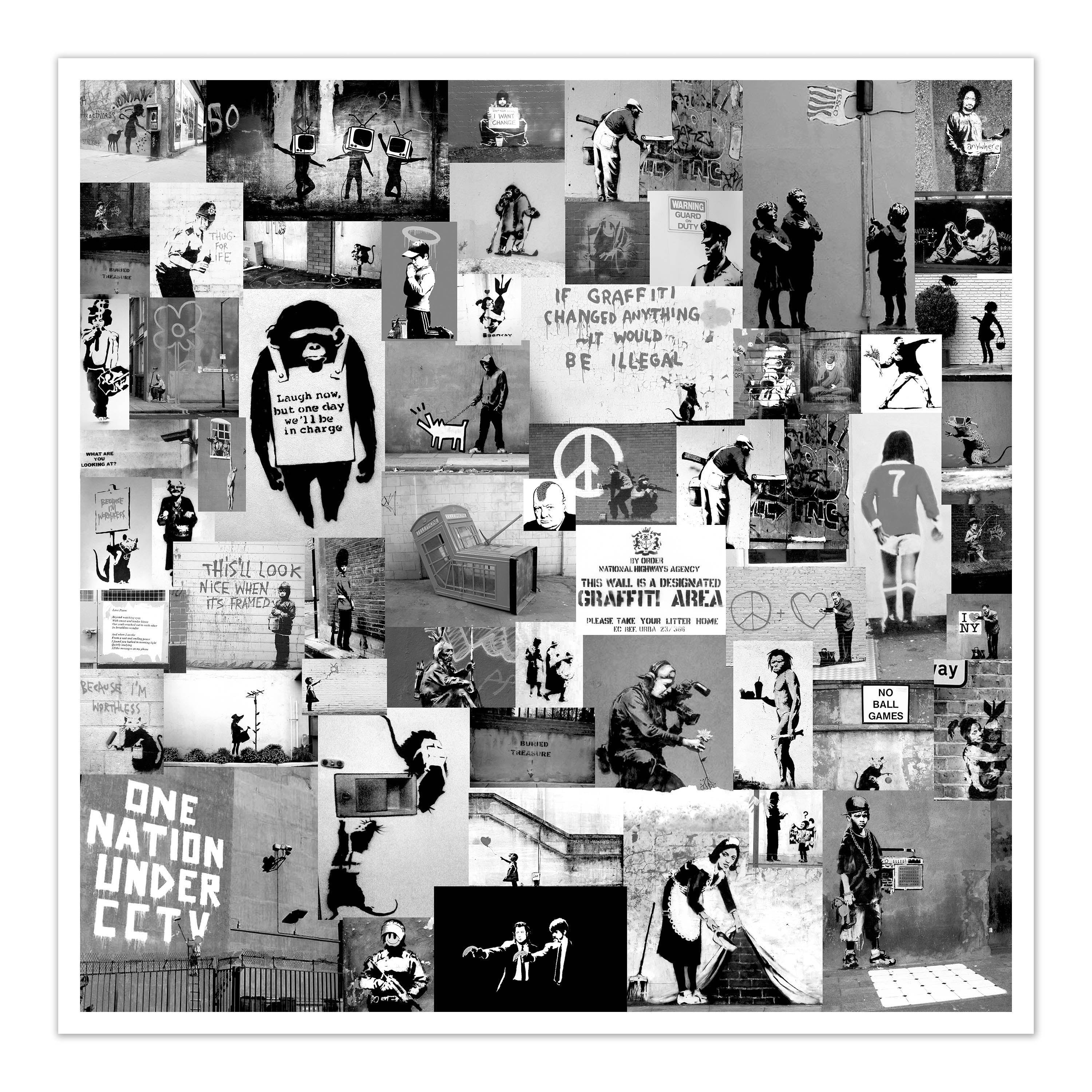 Banksy Calling BW