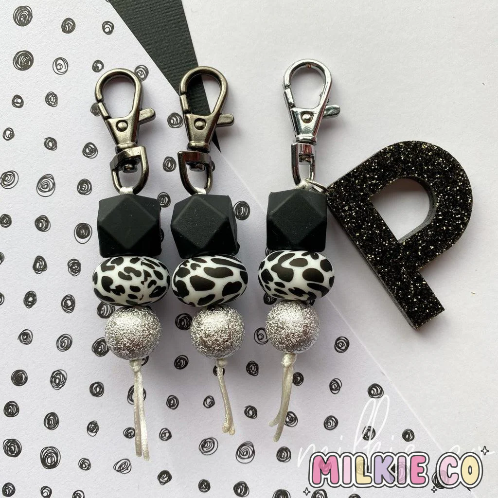Letter Keychain & Mini Beaded Keychain