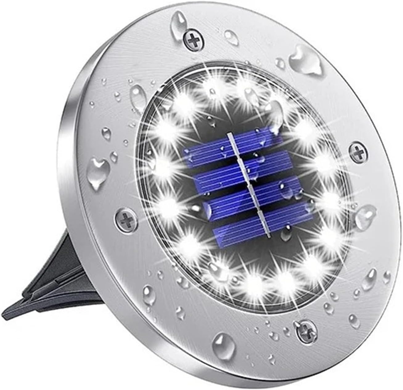 So Scheiben-Lichter, hell, energieeffizient, für den Außenbereich, Gartenstrahler, vergrabene Deckbeleuchtung, warmweiß, Landschaftslampen für Weg und Dekoration, 12 Stück