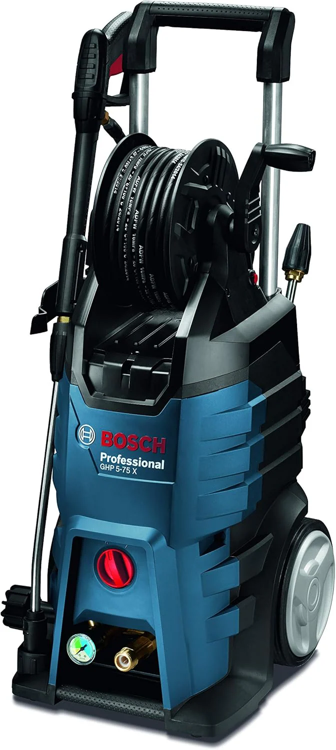Bosch Professional hogedrukreiniger GHP 5-75 X (max. druk 185 bar, 2.600 watt, incl. Bosch-pistool, roterende spuitkop, verstelbare 3-in-1-lans)