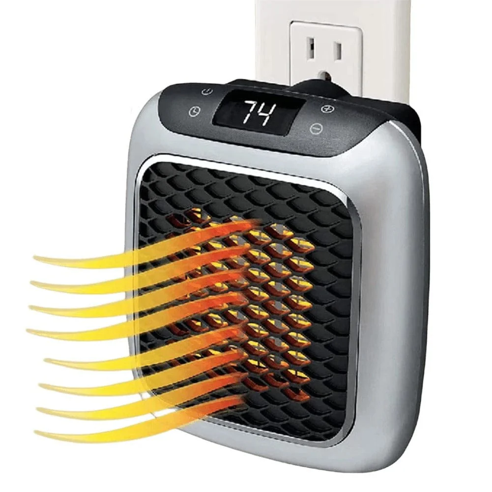 2-in-1 Plug-In Wall Heater with Quiet Portable Operation