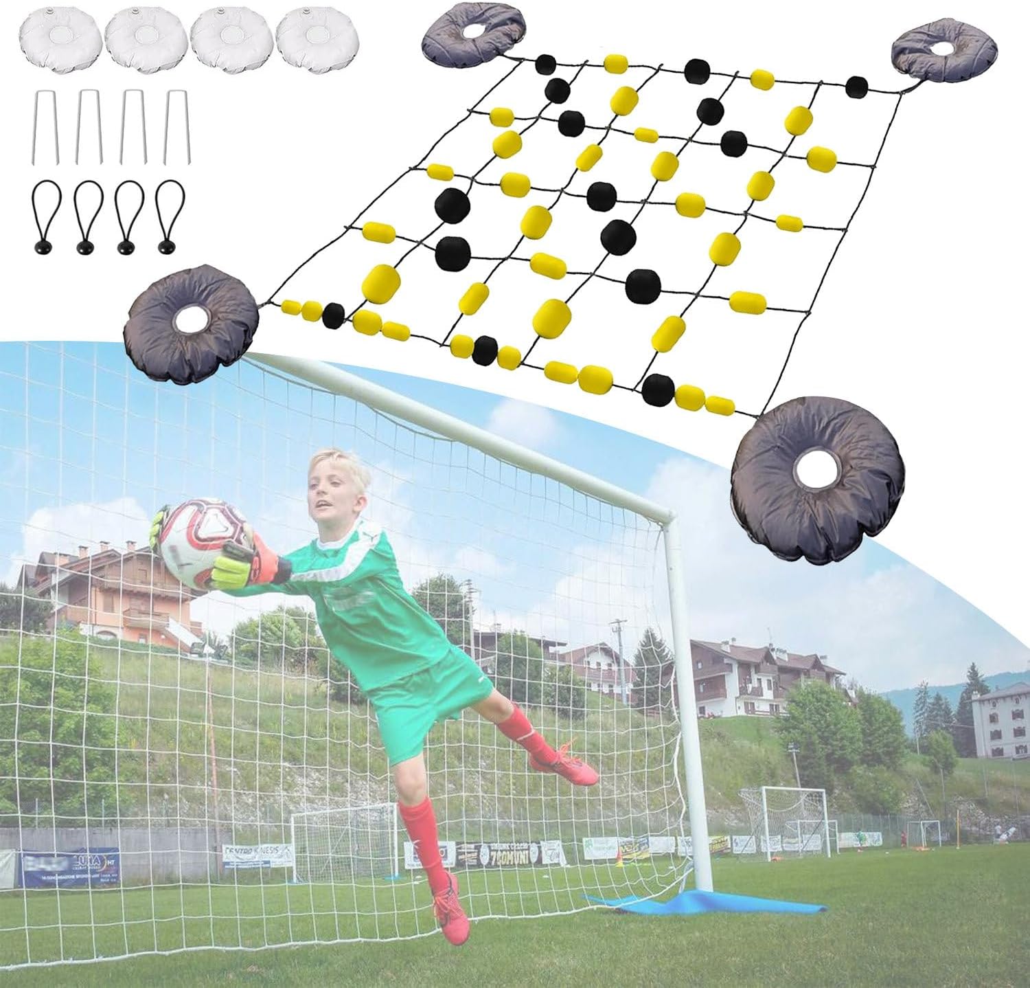 Bodenmatrix-Torwart-Ablenkungsausrüstung, Mehrere Unterschiedliche Brechungswinkel, Reflexe Und Beweglichkeit Einzeln, Torwart-Trainingsausrüstung,2×1.6m