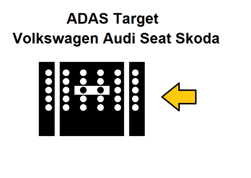 Volkswagen Audi Seat Skoda ADAS calibration target -DIGITAL PATTERN ONLY