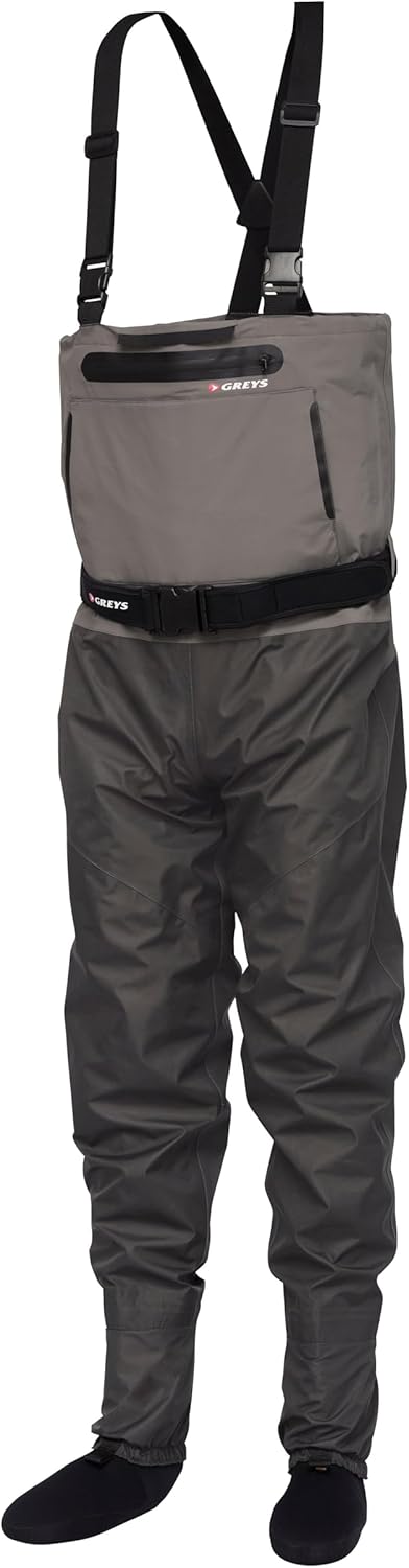 Greys Tital Wathose Mit Neoprenfüßen | Atmungsaktive Wasserdichte Fliegenfischer- & Jagdwathose | Maximale Bewegungsfreiheit | 20.000mm Membran | Verstellbare Träger | Mehrere Größen