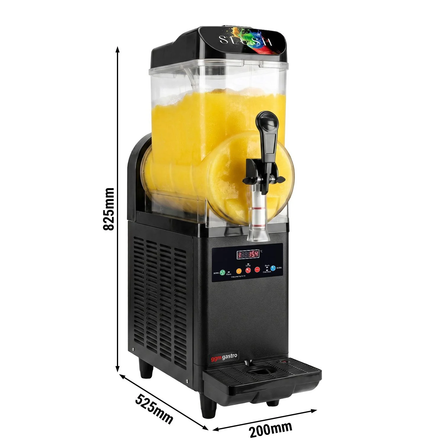 Slush-maskin �C 1 stk. 12 liter �C 500 watt �C digital �C svart
