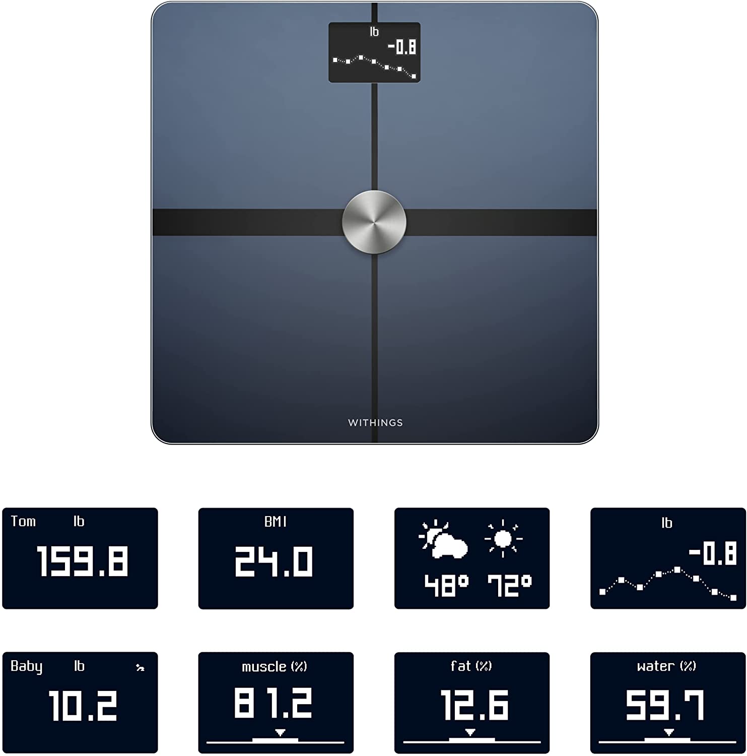 Withings Body+ - Digital Wi-Fi Smart Scale with Automatic Smartphone App Sync