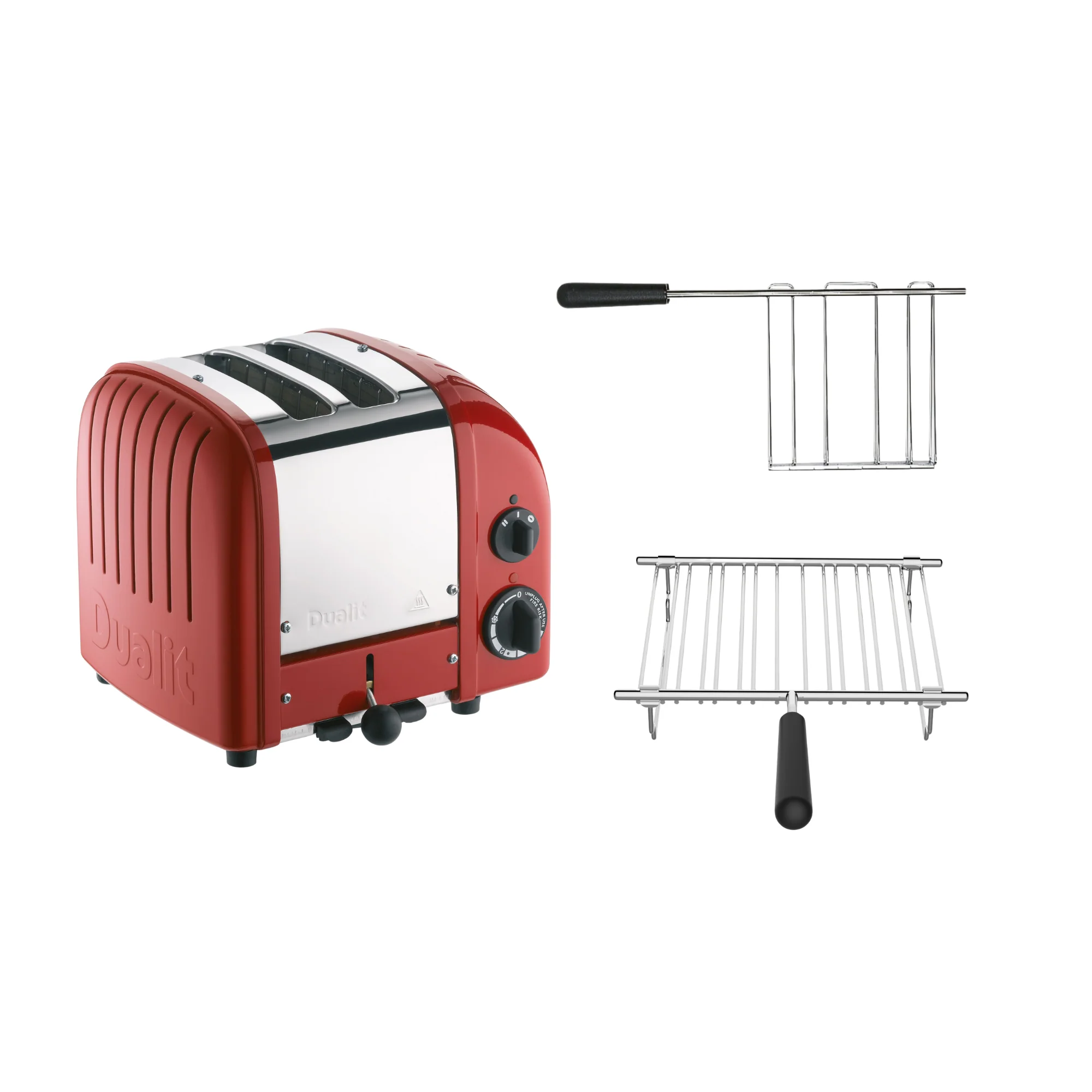 2025 Dualit Toaster Set 2 �C 2-sleuf Broodrooster met Broodjeshouder en Sandwich Tang