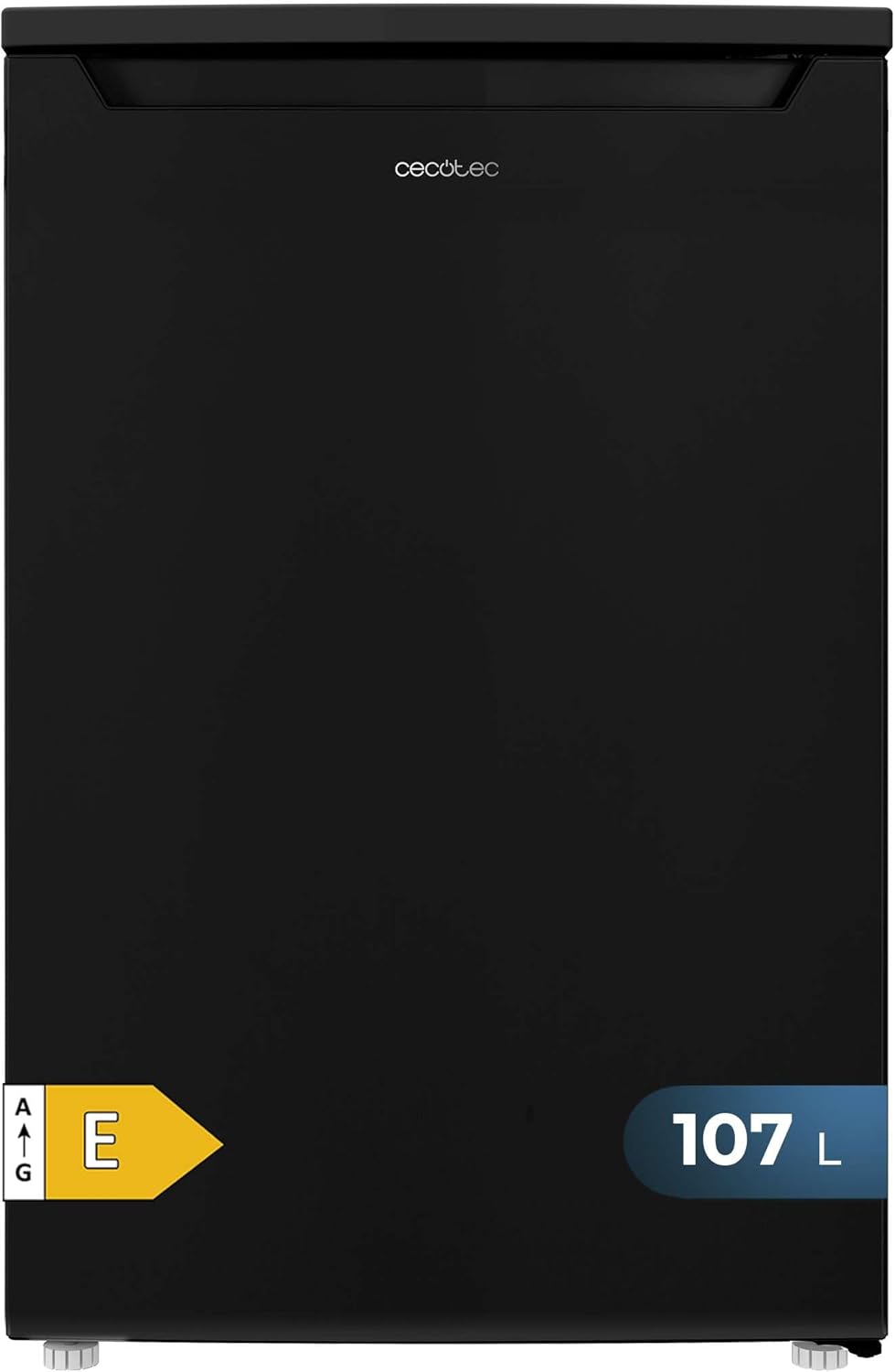Cecotec Mini Réfrigérateur 107 L Bolero CoolMarket TT 107 Black. Mini Bar, Classe Énergétique E, Température Réglable, Tiroir à légumes, Congélateur et Faible Niveau Sonore, Noir