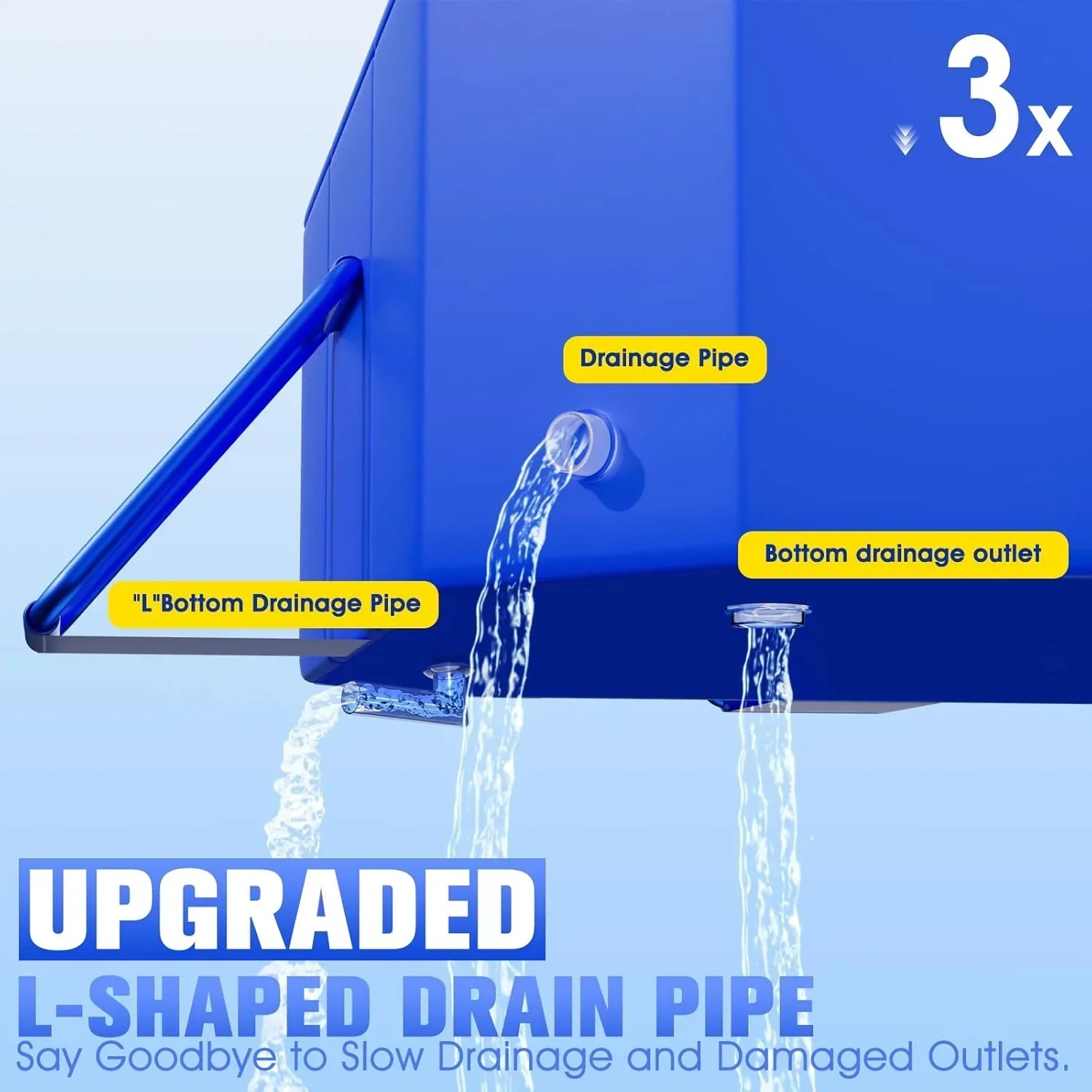 Foldable Pool Large Non-Inflatable Swimming Pool Kids Adult Collapsible Pools Hard Plastic Shell