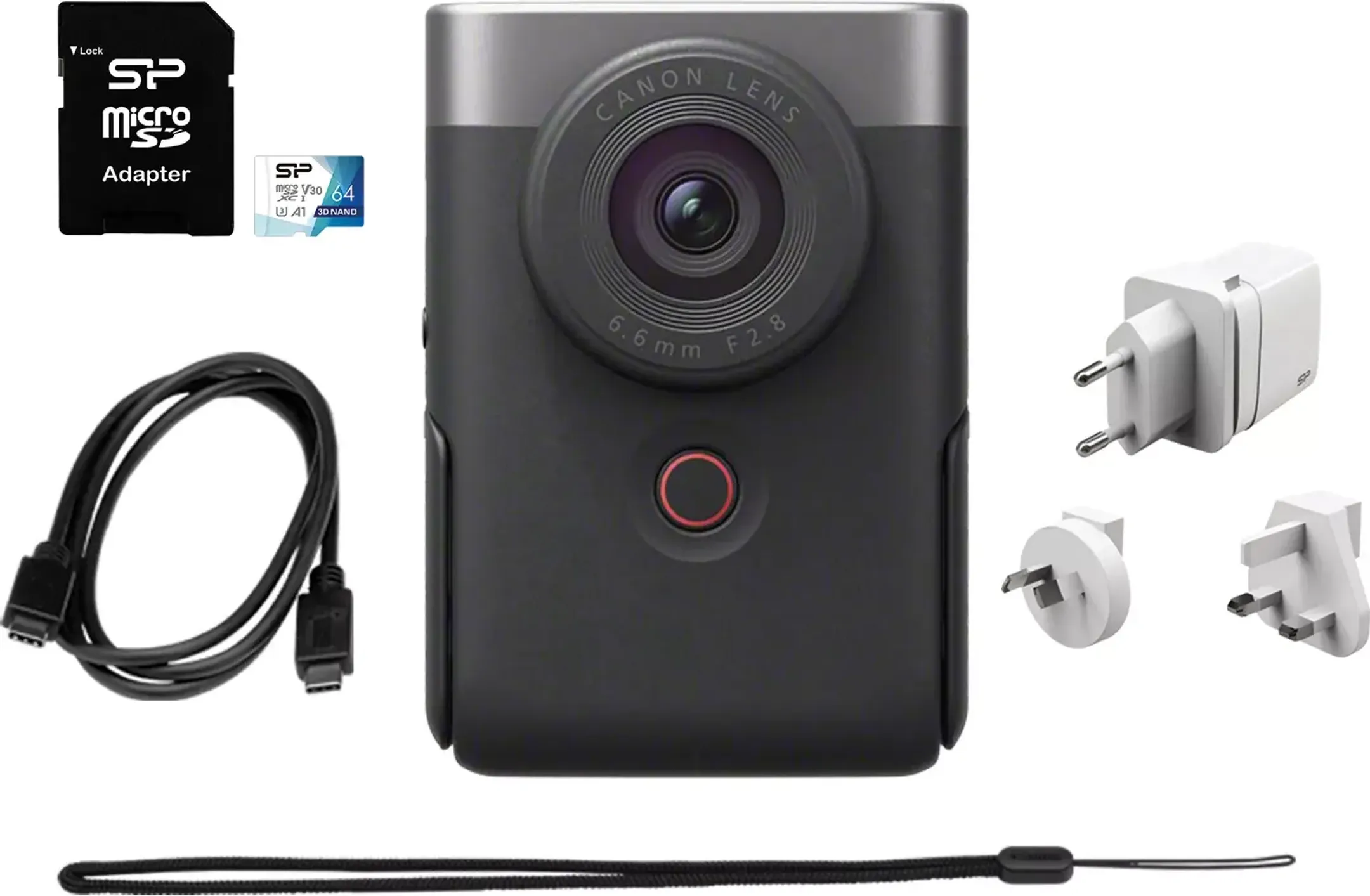Canon PowerShot V10 Essential Kit - Zilver