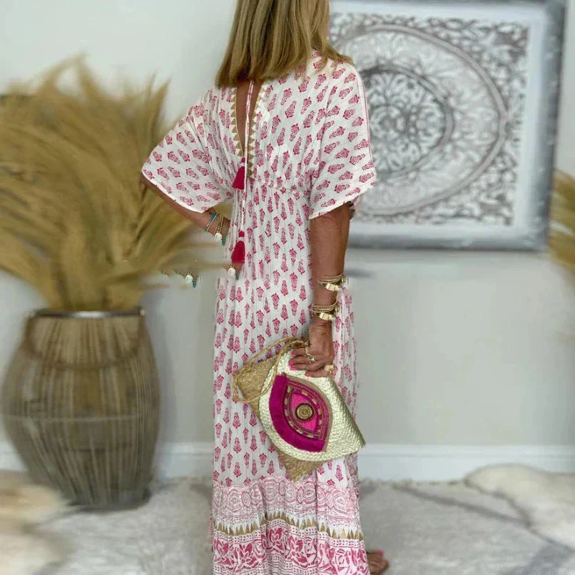 Boho-Print Maxikleid
