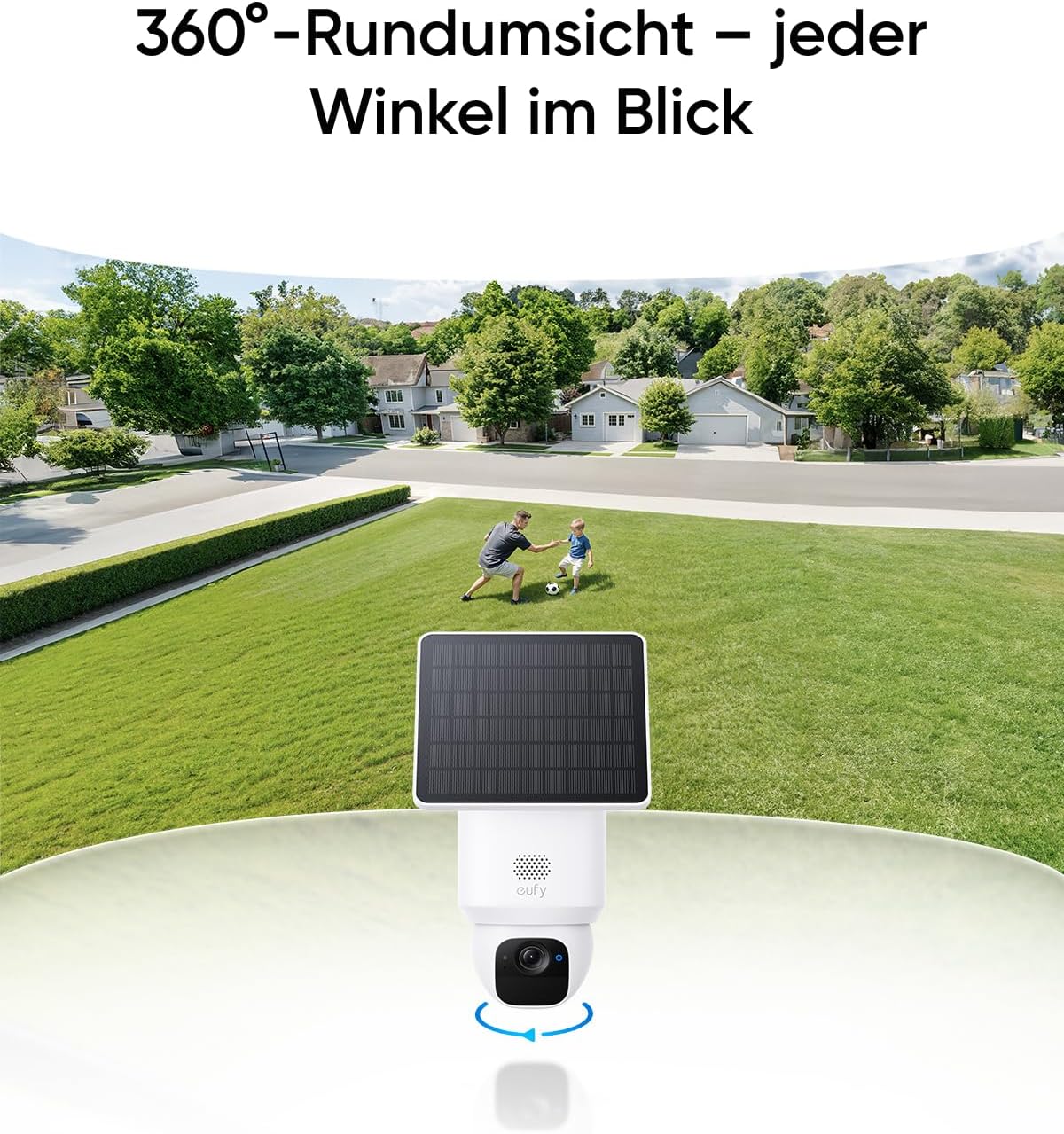eufy eufyCam Solo E30, 2er-Pack Solar Überwachungskamera mit HomeBase S280, 360° Schwenk, KI-Tracking, 2K-Qualität, Kabellos, eufy Außen-Sicherheitskamera, Ohne Monatliche ABO-Kosten
