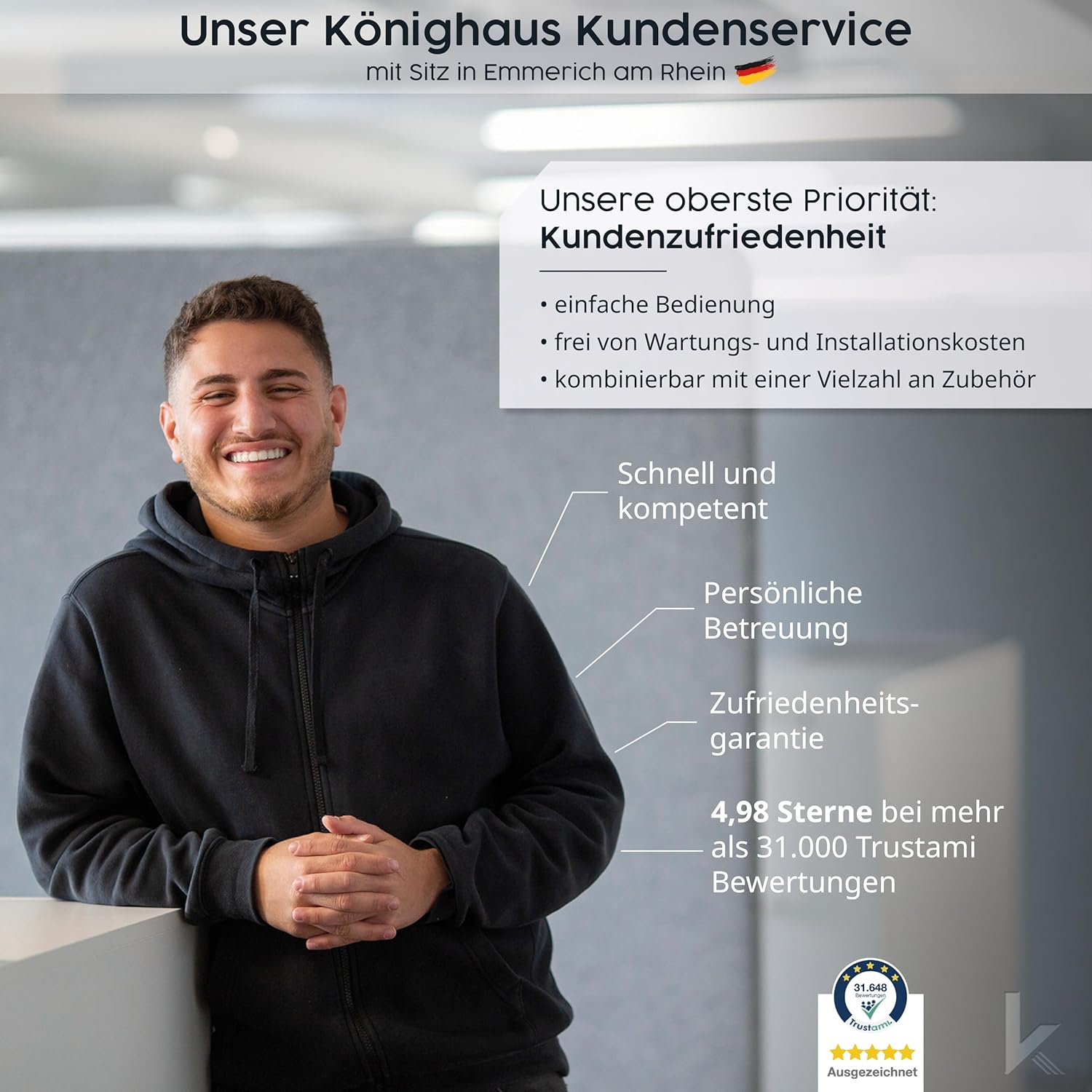 Könighaus Panorama Bildheizung 1200 Watt - Smart Thermostat - 18-29 m² | App, weißer Rahmen, Motiv: 18. Sternenhimmel 2, TÜV SÜD, Infrarot Wandheizung