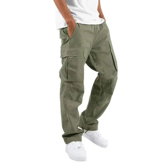 Herren-Cargohose aus Baumwolle mit Seitentaschen