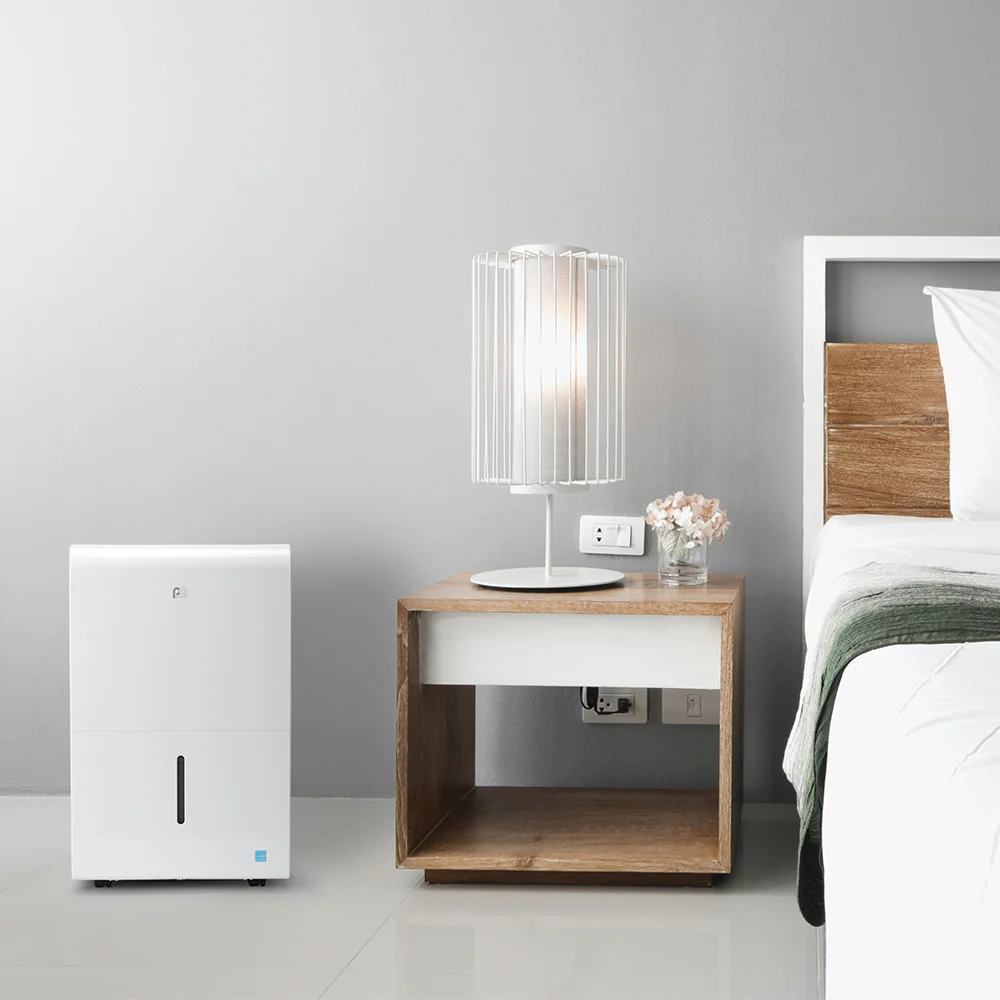 50-Pint ENERGY STAR Luchtontvochtiger met continue afvoer, ultrastille werking �C ideaal voor grote ruimtes en kelders