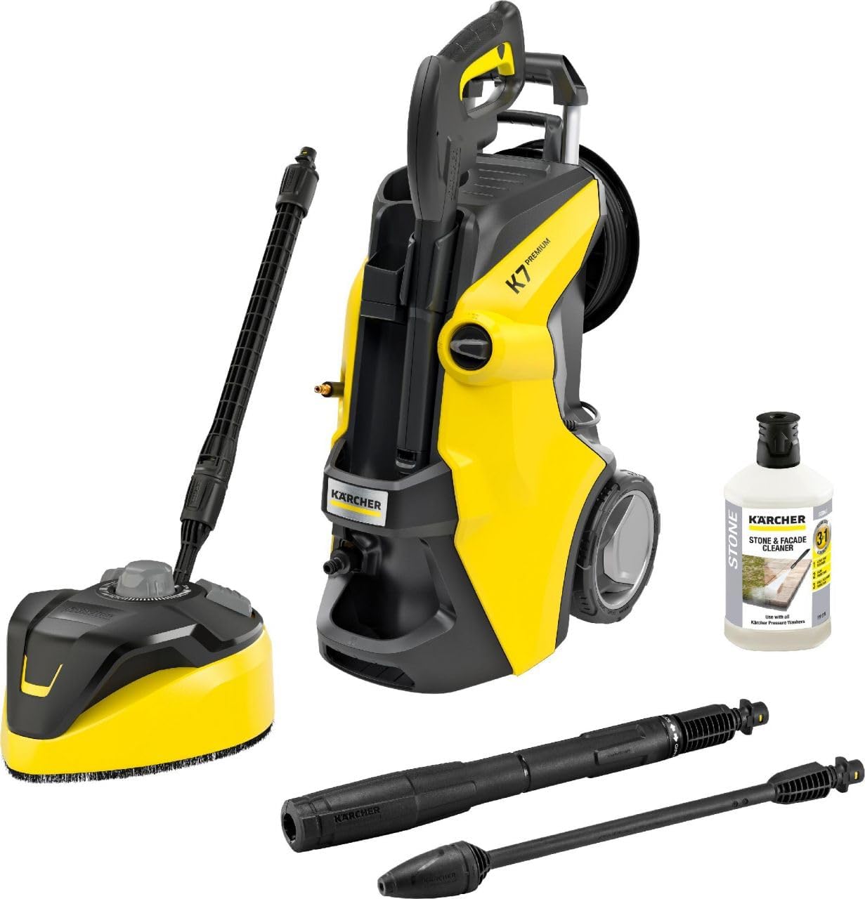 Krcher Hochdruckreiniger K 7 Premium Power Home, Druck: 180 bar, Durchfluss: 600 l/h, Flchenleistung: 60 m/h, Leistung: 3.000 W, Schlauchtrommel, mit Pistole, Dreckfrser, Strahlrohr