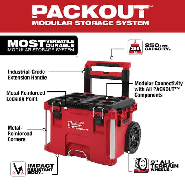 Milwaukee 48-22-8426-48-22-8429 Packout Rolling Box and XL Tool Box Milwaukee 48-22-8426-48-22-8429 Packout Rolling Box and XL Tool Box - 2