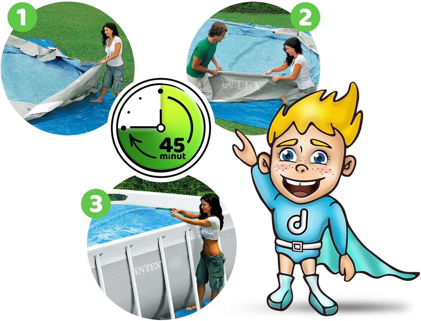 4M X 2M X 1M Prism Frame Rectangular Pool Set