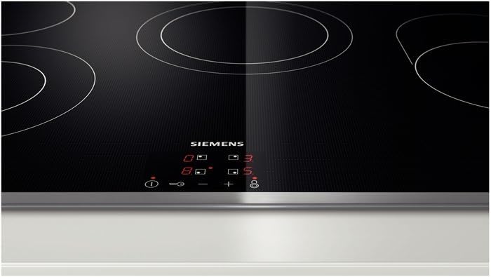 Siemens ET845HH17 Kochfeld Elektro, 79.5 cm, touchControl-Bedienung, Digitales Funktionsdisplay, schwarz
