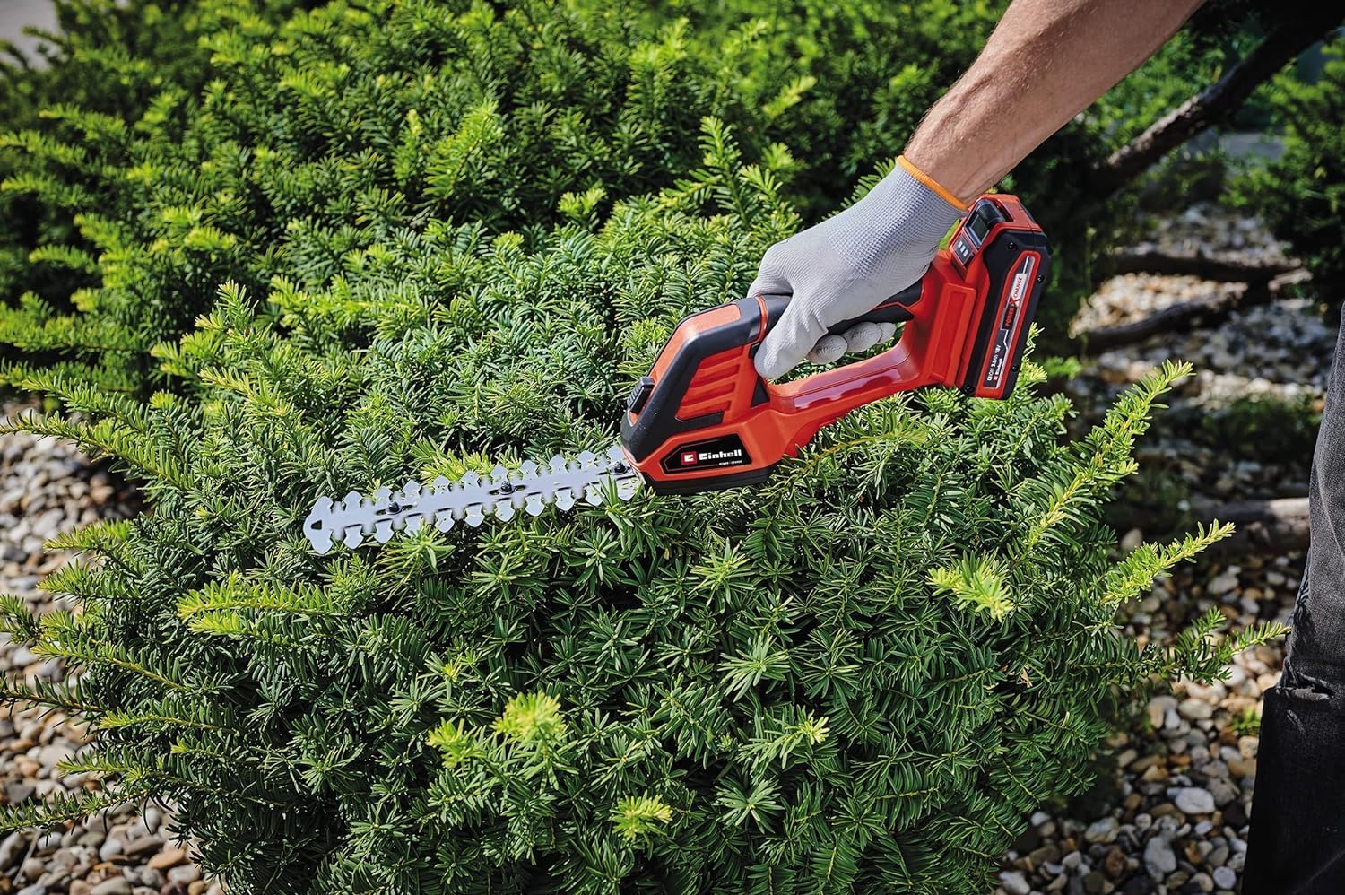 Einhell Akku-Gras- und Strauchschere GE-CG 18/100 Li-Solo Power X-Change (Li-Ion, 18 V, Schnittbreite Grasscherenmesser 100 mm, Strauchscherenmesser 200 mm, ohne Akku und Ladegert)