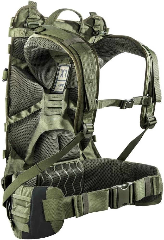 Tasmanian Tiger TT Base Carrier Flexible Soft-Kraxe, modulare Lasten-Kraxe mit Molle System, flexibel erweiterbarer Lasten-Träger