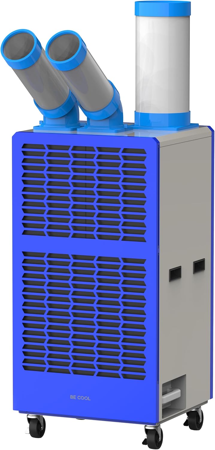 BE COOL Präzisions-Klimaanlage 15.000 BTU BCINPAC15000 | Mobile Klimaanlage mit 4400 W, LCD-Display, 3 Stufen, 24h Timer, R290, für Büro, Serverraum, Gastronomie & Industrie