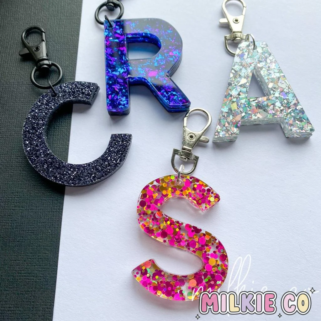 Letter Keychain & Mini Beaded Keychain