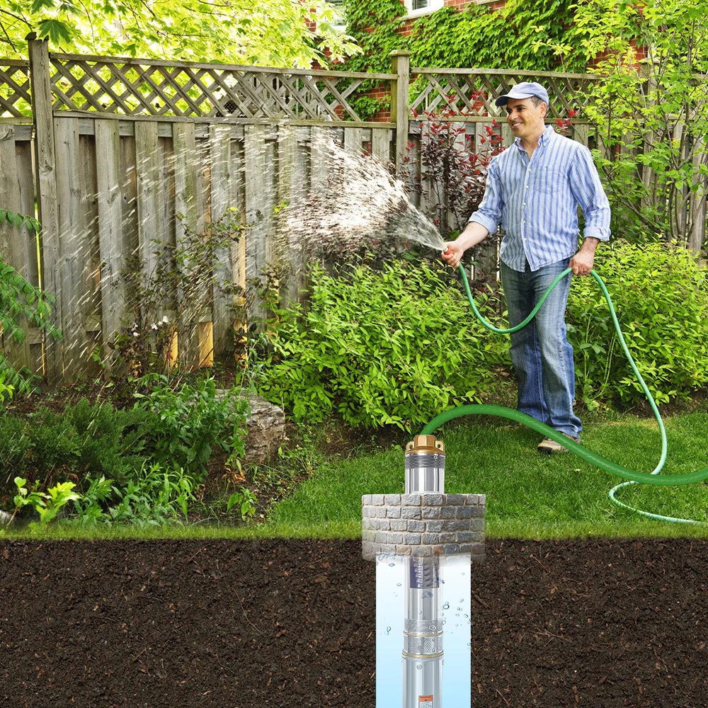 Sonnewelt Tiefbrunnenpumpe für Gartenbewsserung Edelstahl