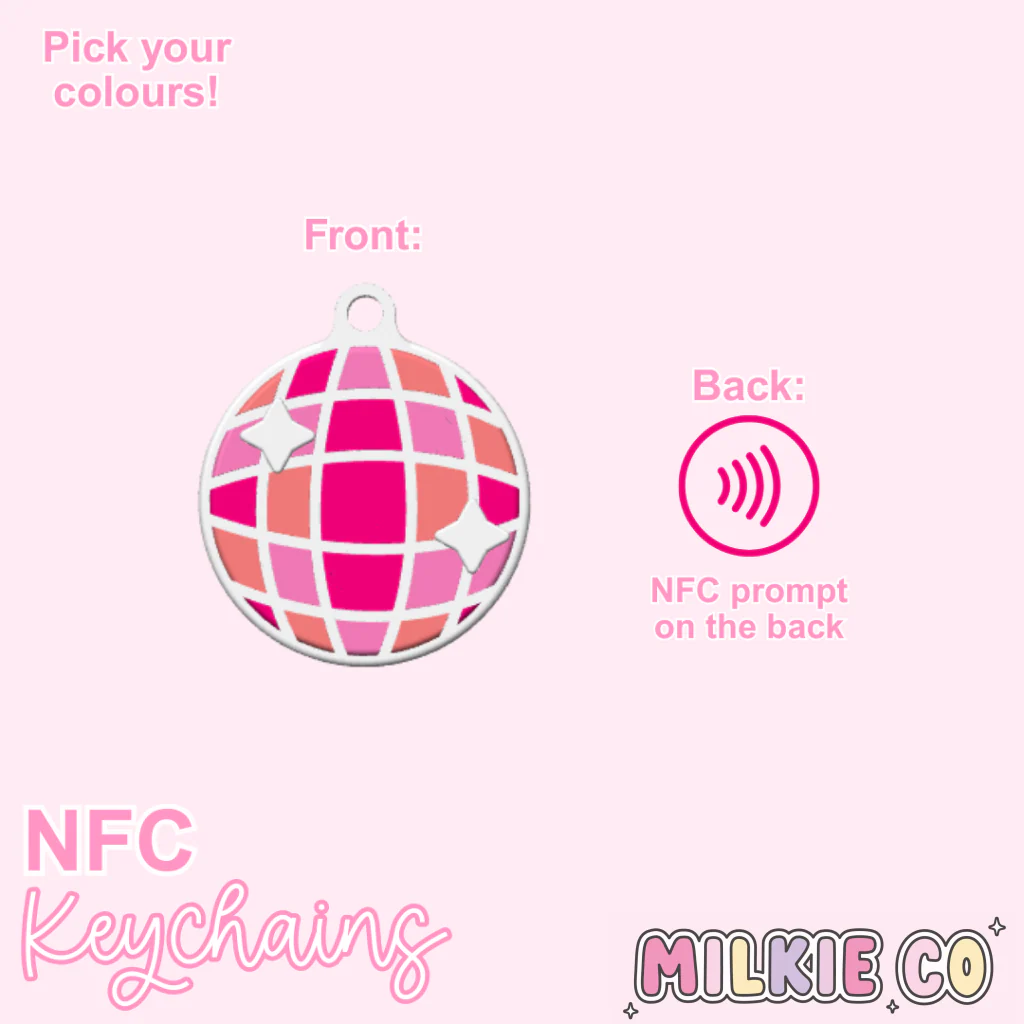 Disco Ball NFC Keychain