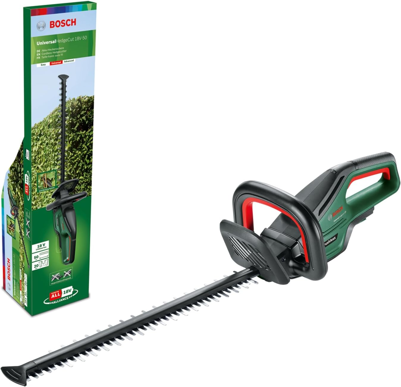 Bosch Akku Heckenschere AHS 50-20 LI (1x Akku, 18 Volt System, Hublnge: 20 mm, im Karton)