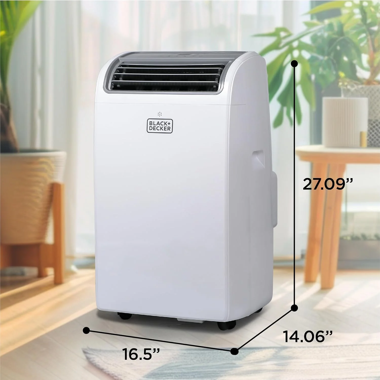 BLACK+DECKER Smart Portable Air Conditioner. 14.000 BTU for Rooms up to 700 Sq. Ft.. Smart Portable AC with Follow Me Remote and Window Kit. BPACT14WT. White