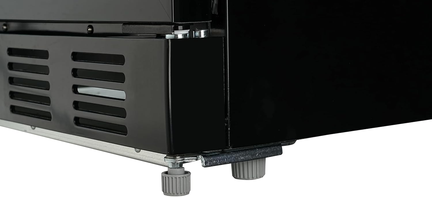 METRO Professional Getränkekühlschrank GSC4280B, Metall/Glas, 280 L, belüftete Kühlung, 210 W, mit Schloss, Schwarz