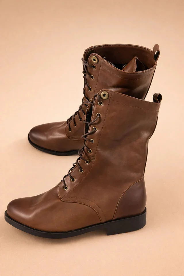 Retro-Schn��rstiefel f��r Damen mit verstellbarer Passform