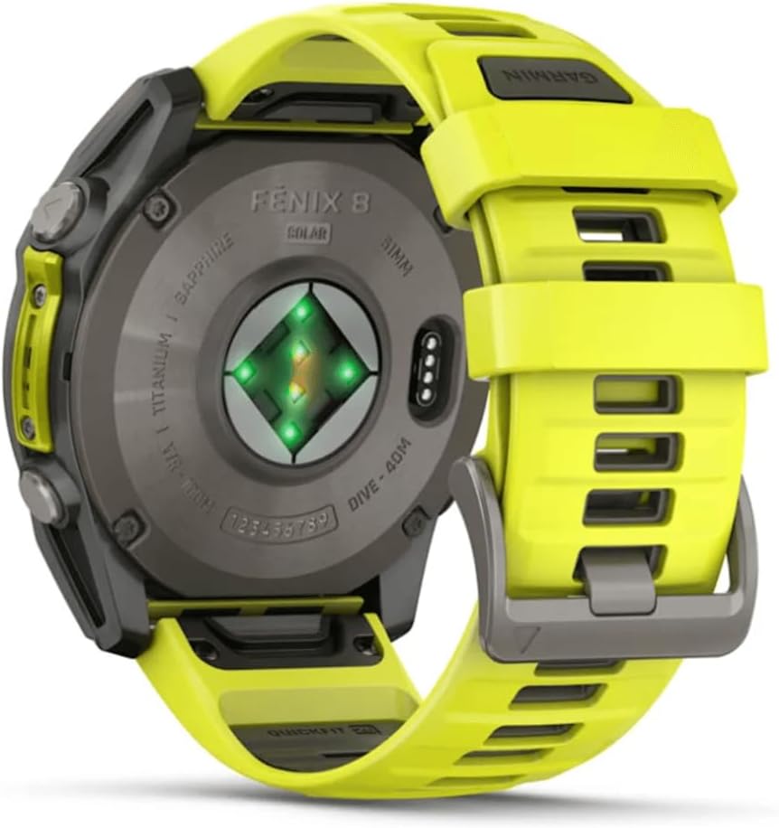 Unisex Fēnix 8 Solar Sapphire GPS Uhr, Graphit-Titanium Titan, 51mm