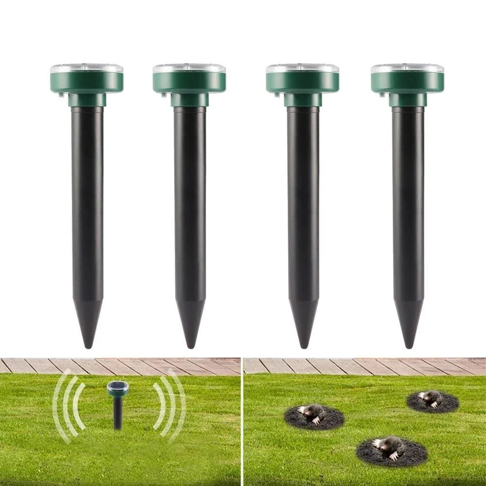 EcoGuard Solar-Powered Ultrasonic Pest Repeller [4-Pack]