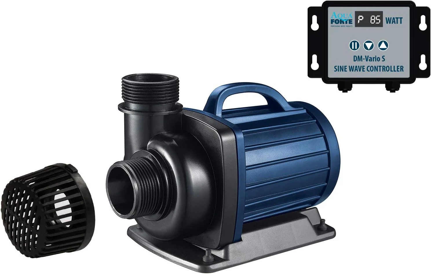 AquaForte filter-/vijverpomp DM-22.000 Vario S, 70-200W, opvoerhoogte 7,5m, regelbaar met externe controller. Ideaal als vijverpomp of als beekloop-/watervalpomp.