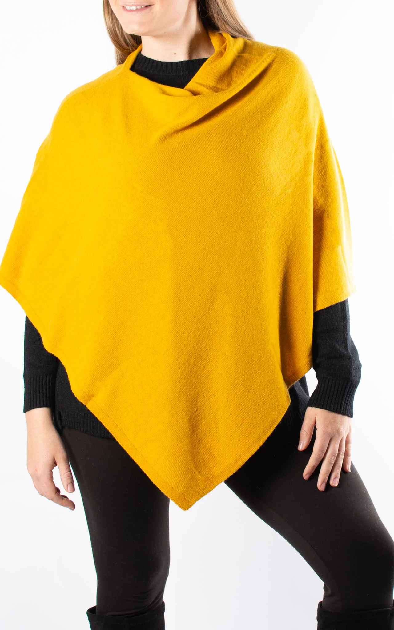 Poncho | Plain | Mustard