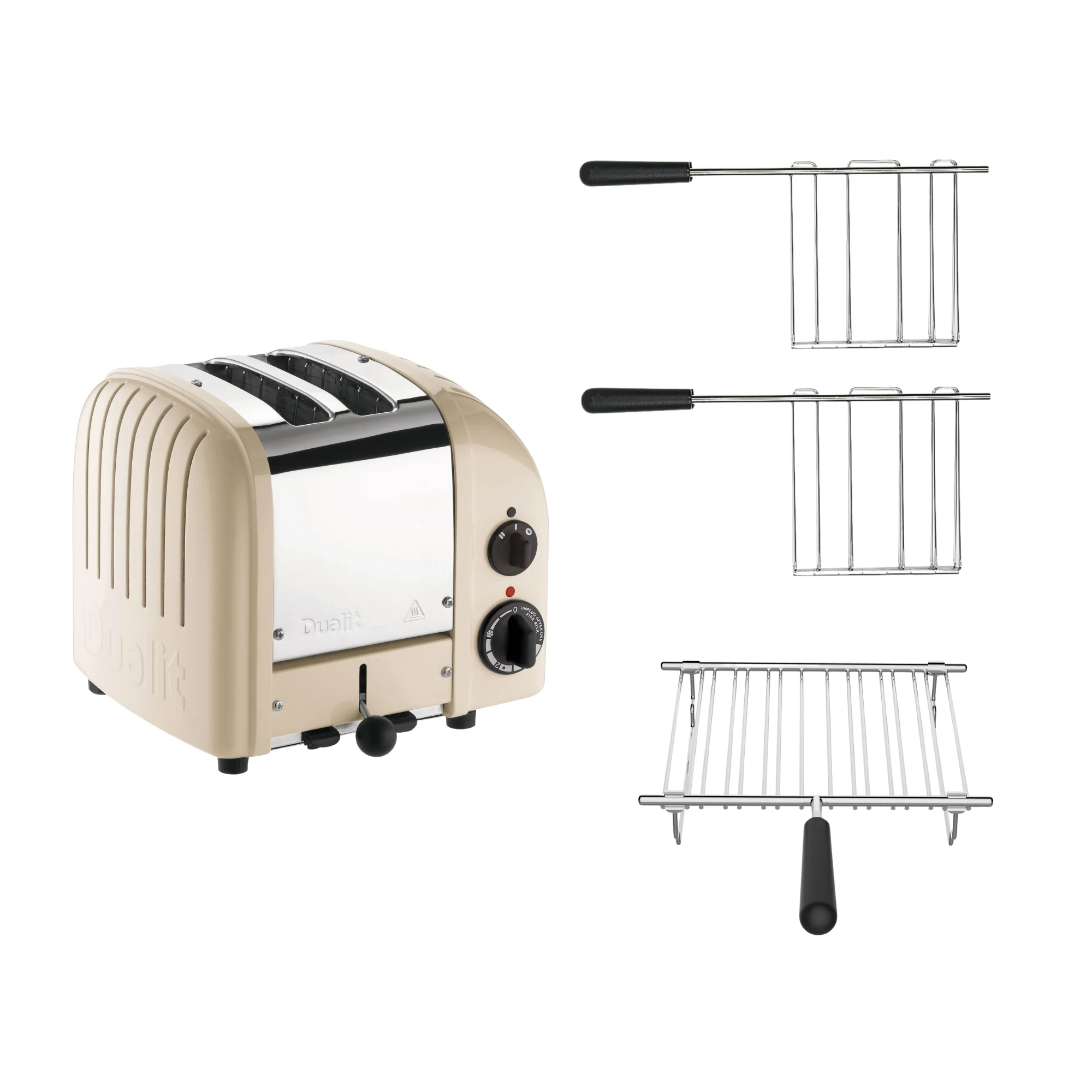 2025 Dualit Toaster Set 3 �C 2-sleuf Toaster met Broodjeshouder en Twee Sandwichklemmen