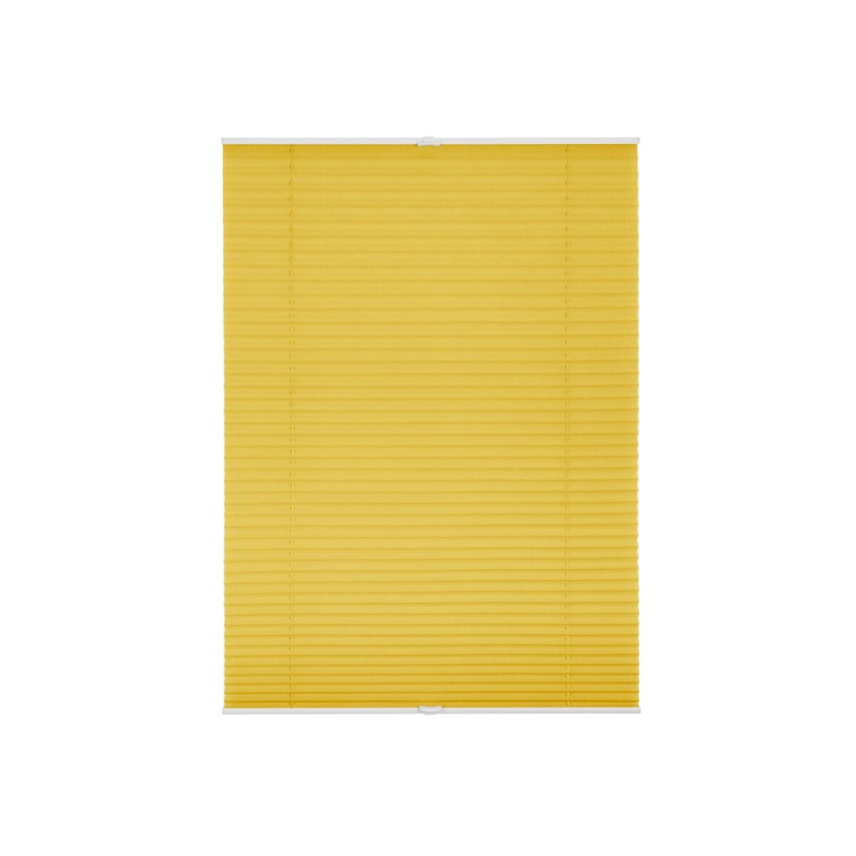 Lichtblick Klemmfix Plissee, stufenloses Einstellen, blickdicht, Montage ohne Bohren, 130 cm, 100 cm, Gelb - B-Ware neuwertig