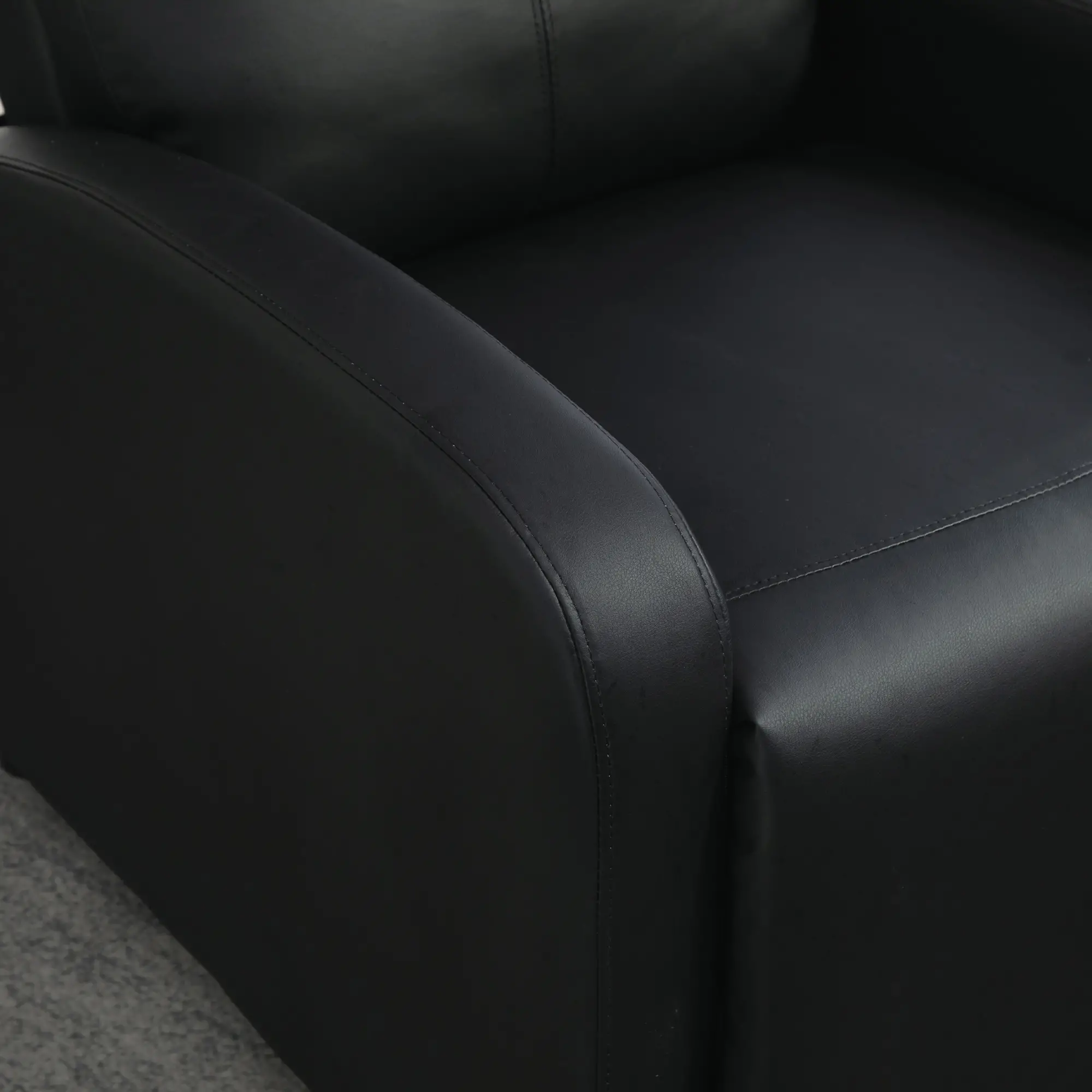 HOMCOM Relaxfauteuil, tv-stoel met ligfunctie, dik gestoffeerd