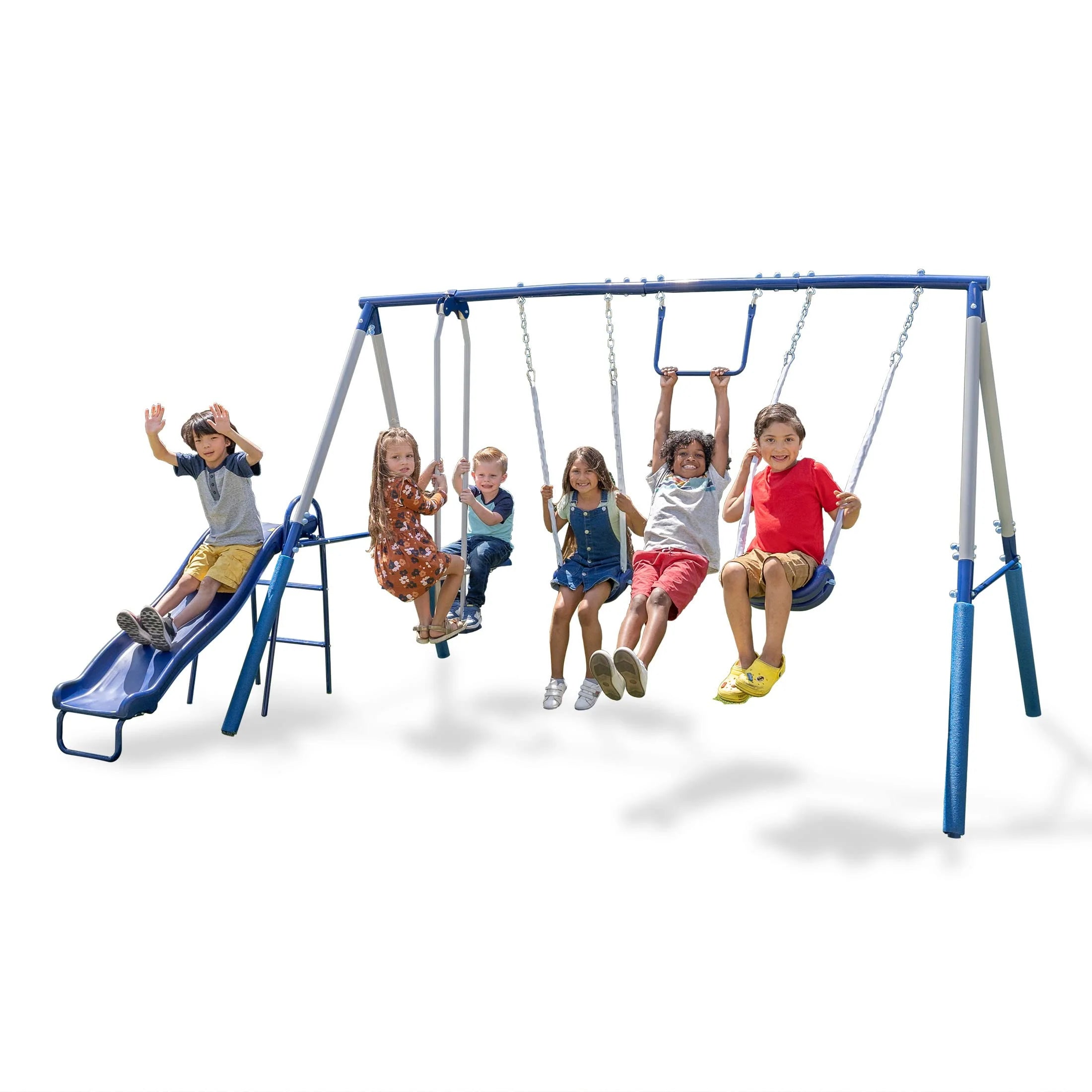 Swing Set, Outdoor Playset for Kids with Slide