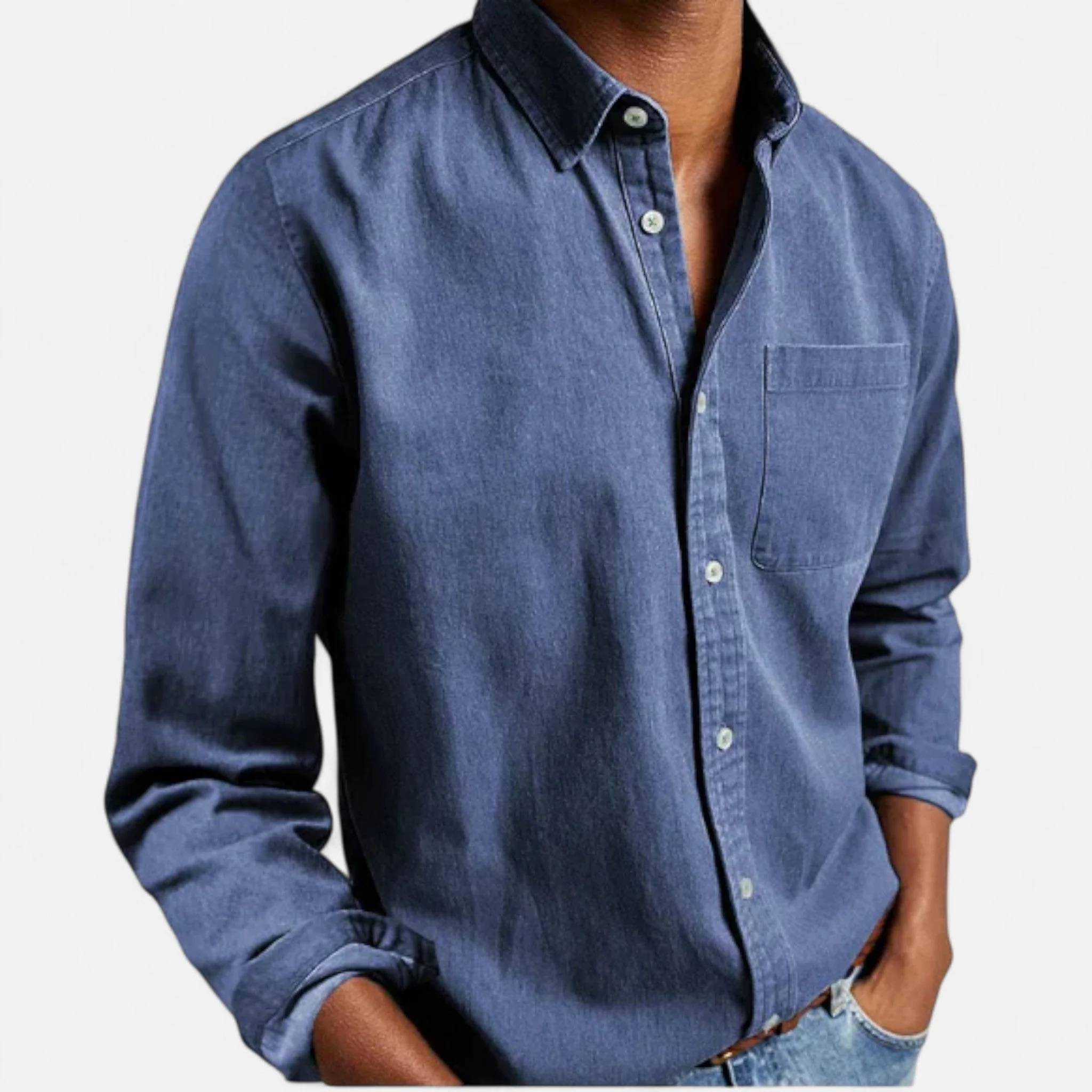 Klassisches Herren-Jeanshemd aus Premium-Baumwolle