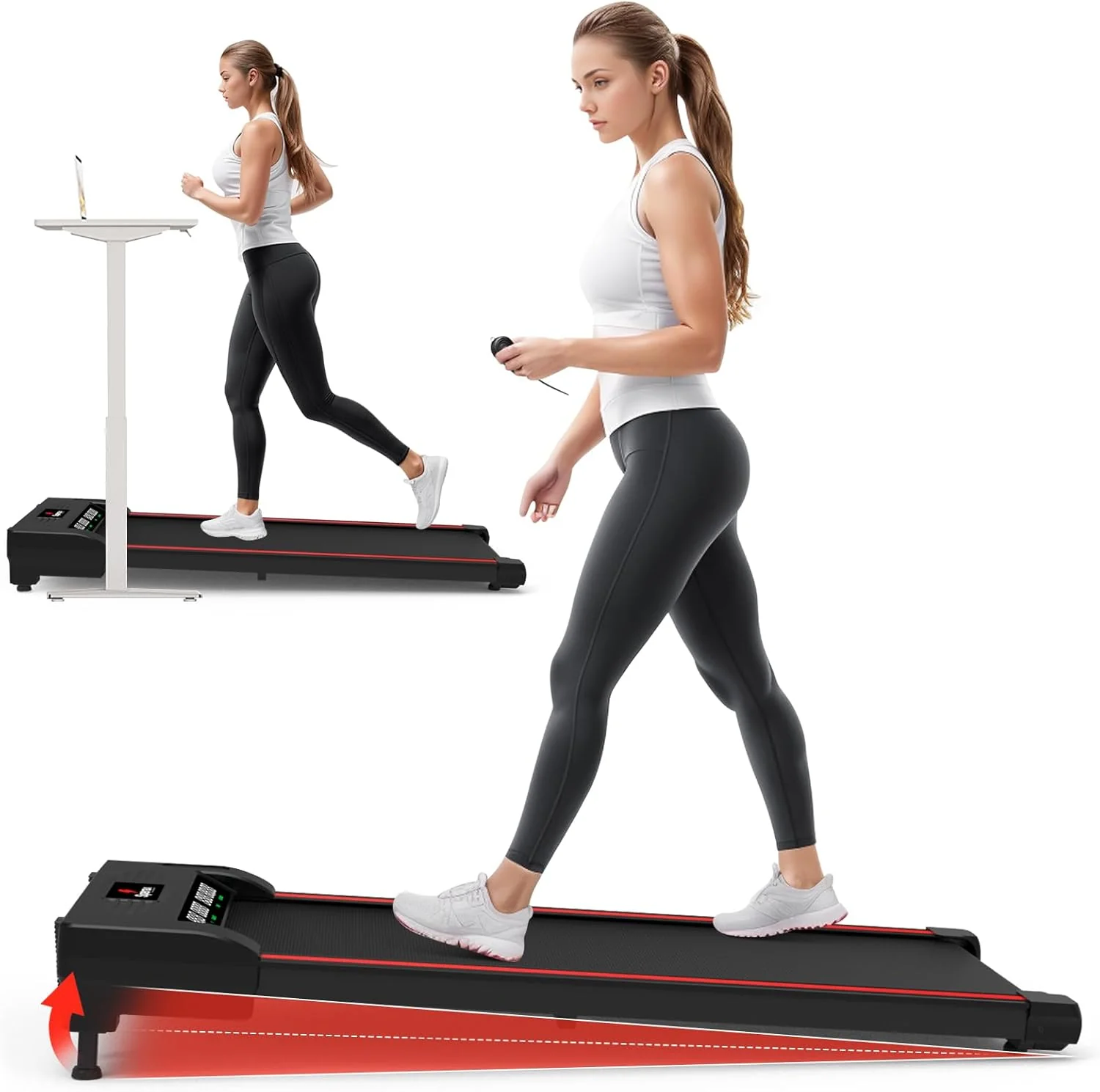Sperax Walking Vibration Pad with APP. 3 in 1 Under Desk Treadmill. 2.5HP Low Noise Walking Treadmill Pad with Remote Control.Portable Treadmills for Home Office