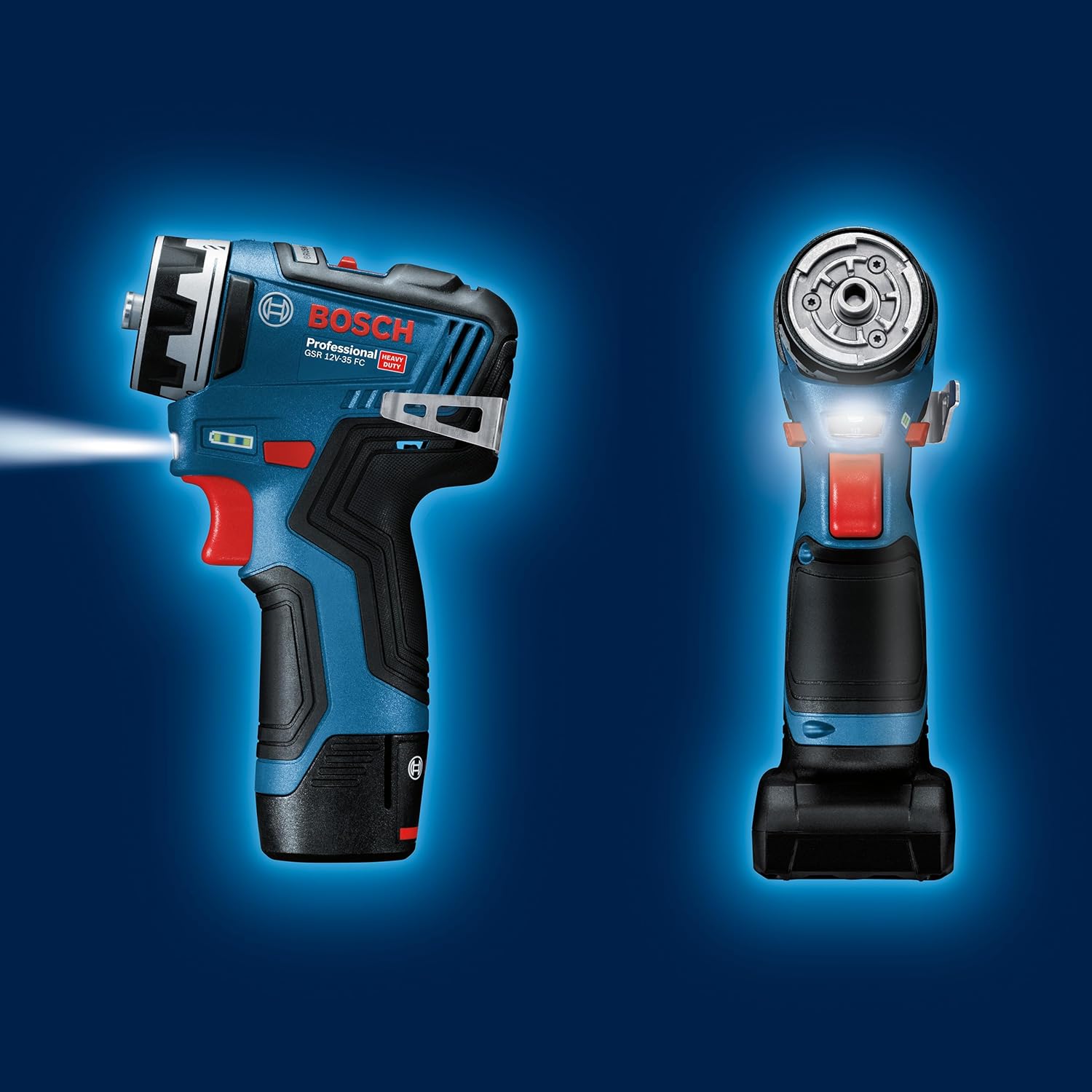 Professional 12V System Akku Bohrschrauber GSR 12V-35 FC - FlexiClick System (inkl. 2x Akku GBA 3.0Ah, Schnellladegerät GAL 12V-40, Bohrfutteraufsatz GFA 12-B, L-BOXX)