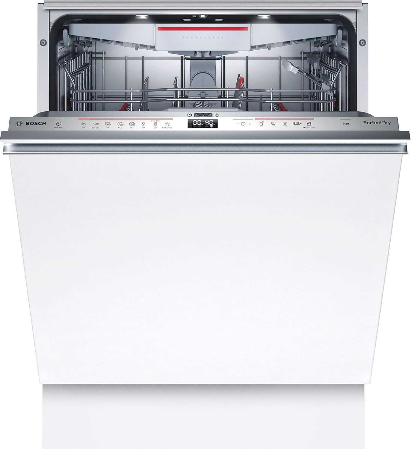 Bosch Hausgerte SMV6ZCX49E Serie 6  er Geschirrspüler Vollintegriert, Besteckschublade, Silence Programm besonders leise, PerfectDry mit Zeolith trocknet sogar Kunststoff
