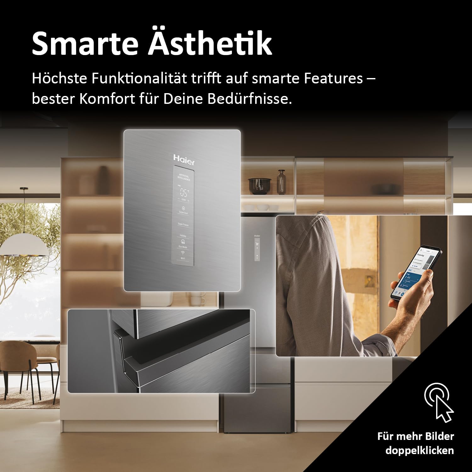HAIER Réfrigérateur congélateur bas HTW5620DNMG