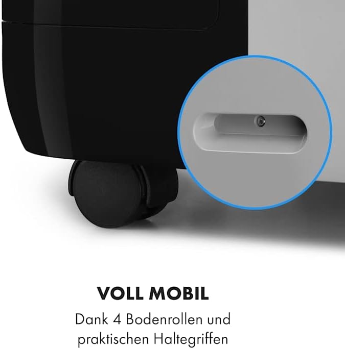 Klarstein Mobile Klimaanlage mit Abluftschlauch, 4-in-1 Klimagerät, Ventilator, Luftentfeuchter & Nachtmodus, Kleine & Portable Klimaanlage für Wohnung & Büro, Niedriger Verbrauch, 14000BTU
