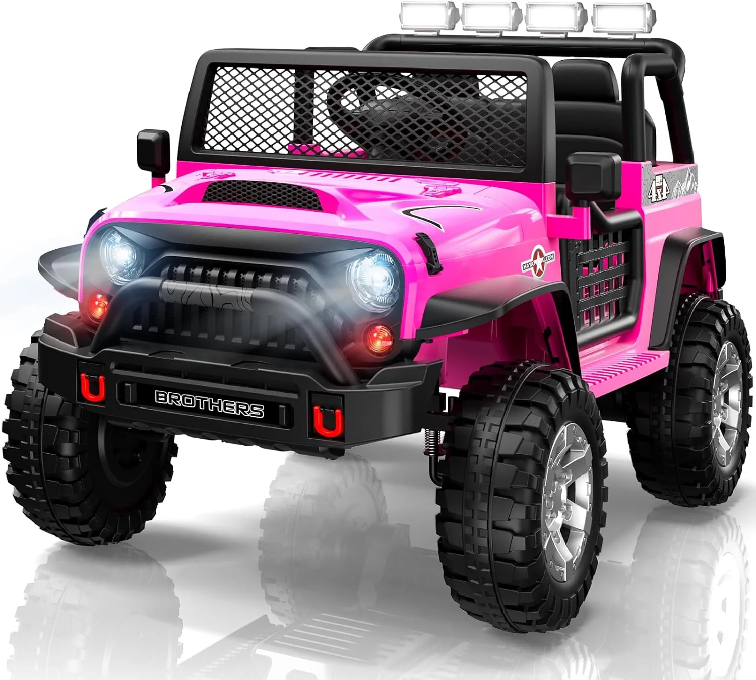 L8 Ride On Car. 2 Seater. 12V Kids Electric Car w/Remote Control. 4-Wheel Suspension. Bluetooth Speaker. Multi Music Modes. 3 Speeds. LED Lights. Xmas & Birthday Gift Ideas for Kids Ages 3+