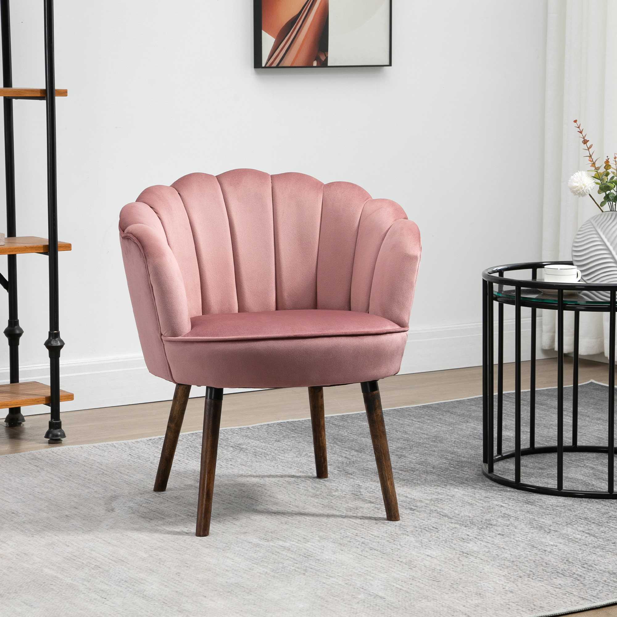 HOMCOM eetkamerstoel keukenstoel fauteuil
